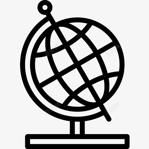 地球仪科学72直线图标svg_新图网 https://ixintu.com 地球仪 直线 科学72