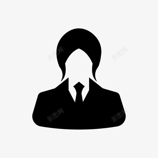 女商人公司雇员图标svg_新图网 https://ixintu.com 公司 商业化身 女商人 雇员