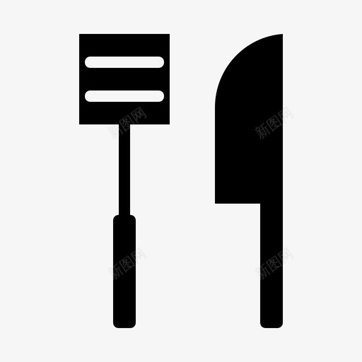 厨房用具烹饪用具刀图标svg_新图网 https://ixintu.com 刀 厨房用具 抹刀 烹饪用具