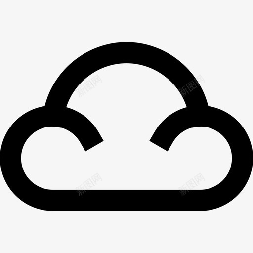 多云171号天气线性图标svg_新图网 https://ixintu.com 171号天气 多云 线性