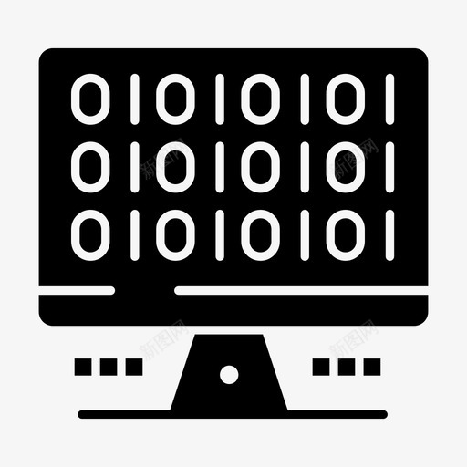二进制编码计算机计算图标svg_新图网 https://ixintu.com 二进制编码 云数据技术和网络技术 服务器 网络 计算 计算机