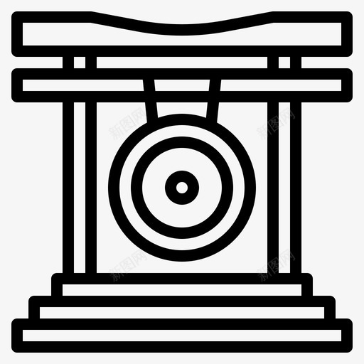 中国锣乐器音乐图标svg_新图网 https://ixintu.com 东方 中国锣 乐器 打击乐器 音乐
