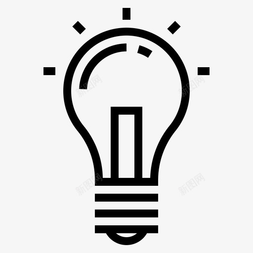 灯泡灯灯头图标svg_新图网 https://ixintu.com 家具 灯 灯头 灯泡