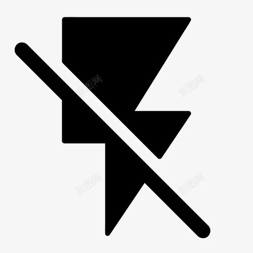 闪光灯关闭相机灯光图标svg_新图网 https://ixintu.com 所有尺寸的基本图标 摄影 灯光 相机 闪光灯关闭
