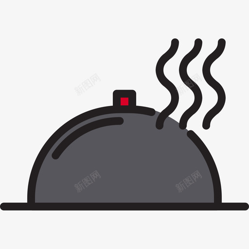 托盘盖食品119线性颜色图标svg_新图网 https://ixintu.com 托盘盖 线性颜色 食品119