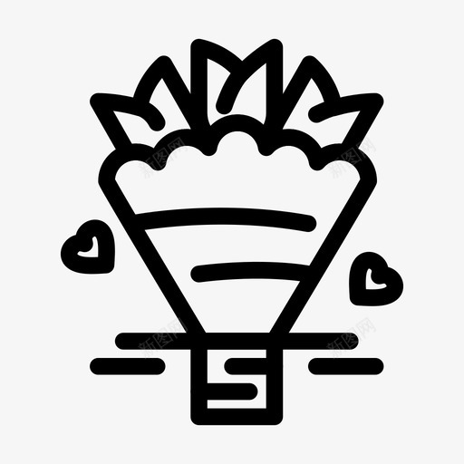 花束美女鲜花图标svg_新图网 https://ixintu.com 婚礼 情人节 情人节免费矢量图标 美女 花束 鲜花