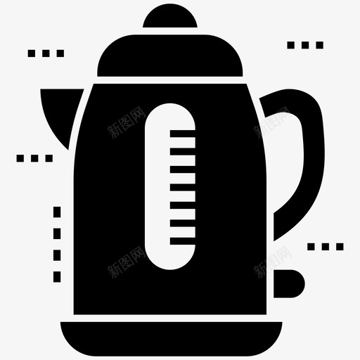 电水壶锅炉电器图标svg_新图网 https://ixintu.com 加热器 厨房用具 技术设备字形图标 电器 电水壶 锅炉