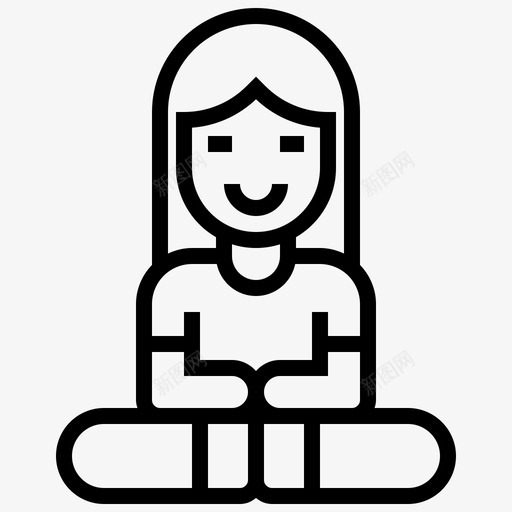 冥想佛教徒姿势图标svg_新图网 https://ixintu.com 佛教徒 冥想 坐 姿势 精神 练习