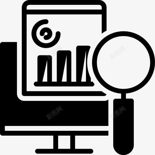 网络分析图表营销图标svg_新图网 https://ixintu.com 图表 网络分析 营销