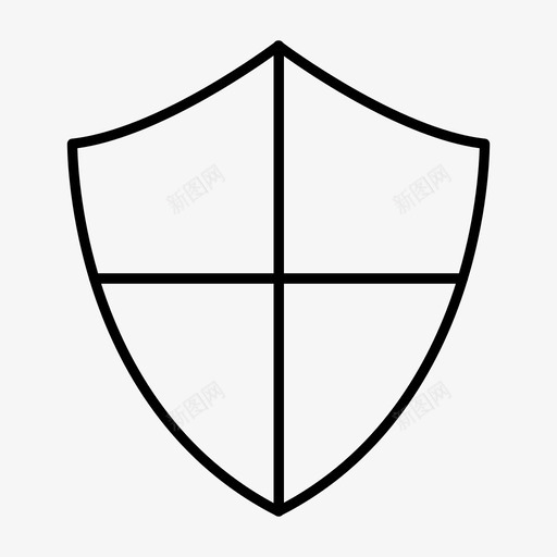 屏蔽防御保护图标svg_新图网 https://ixintu.com 保护 安全 屏蔽 网络托管细线图标 防御