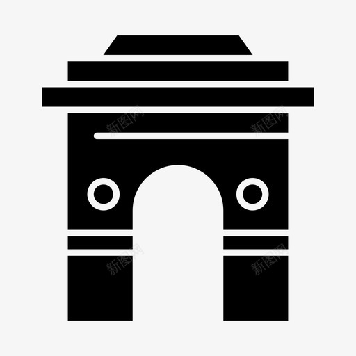 印度门文化全球图标svg_新图网 https://ixintu.com 全球 印度教 印度门 寺庙 文化