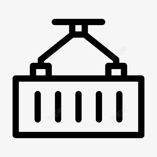 集装箱货物建筑图标svg_新图网 https://ixintu.com 建筑 海运集装箱 货物 起重机 随机6个介质 集装箱