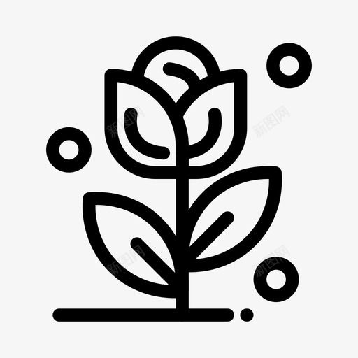 玫瑰爱情妇女节图标svg_新图网 https://ixintu.com 妇女节 爱情 玫瑰