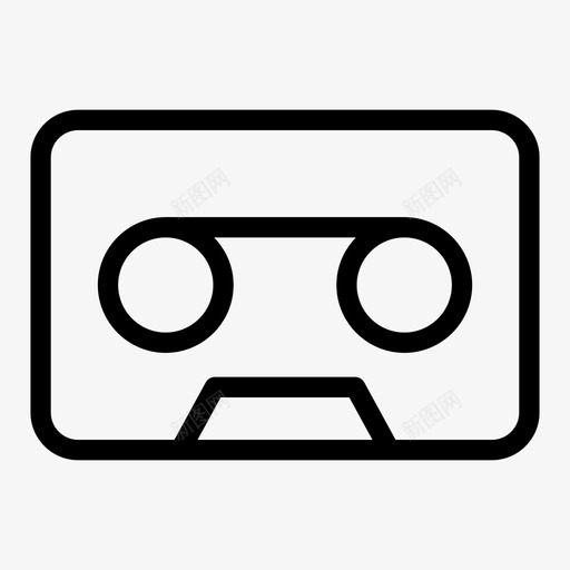 磁带音频媒体图标svg_新图网 https://ixintu.com 云计算线路 媒体 磁带 音乐 音频