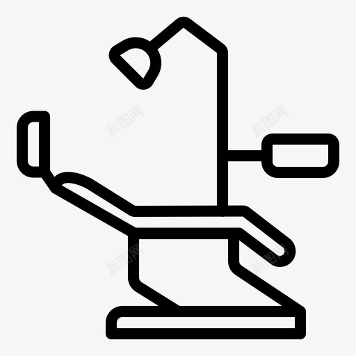 牙科椅牙医医生图标svg_新图网 https://ixintu.com 医生 灯 牙医 牙科椅 病人