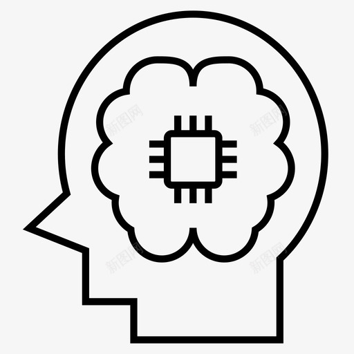 人工智能机器学习敏锐图标svg_新图网 https://ixintu.com 人工智能 机器学习敏锐
