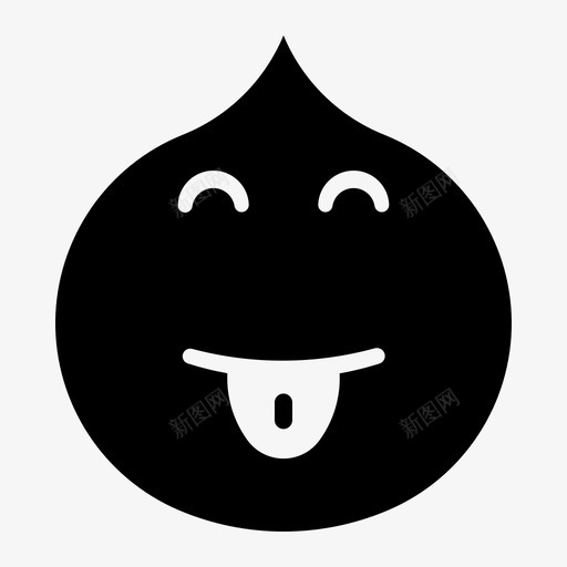 吐舌头闭上眼睛情绪图标svg_新图网 https://ixintu.com 吐舌头 情绪 戏弄 羞耻 脸 闭上眼睛
