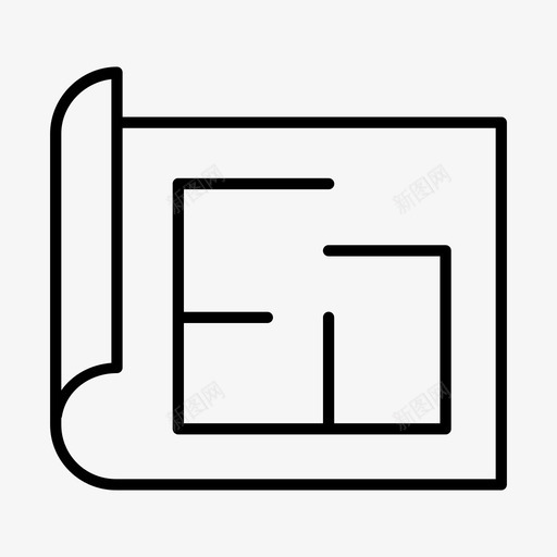 物业规划蓝图建筑图标svg_新图网 https://ixintu.com 建筑 施工 物业规划 蓝图 设计 随机7薄