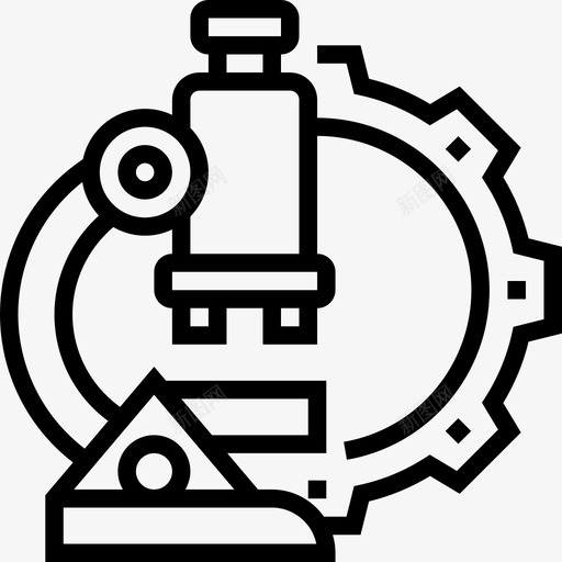 显微镜茎5线性图标svg_新图网 https://ixintu.com 显微镜 线性 茎5