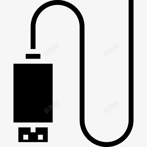 Usb电缆多媒体和娱乐12填充图标svg_新图网 https://ixintu.com Usb电缆 填充 多媒体和娱乐12