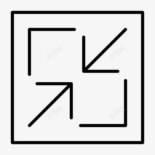 最大化压缩退出全屏图标svg_新图网 https://ixintu.com 压缩 小屏幕 最大化 混合3薄 缩小 退出全屏