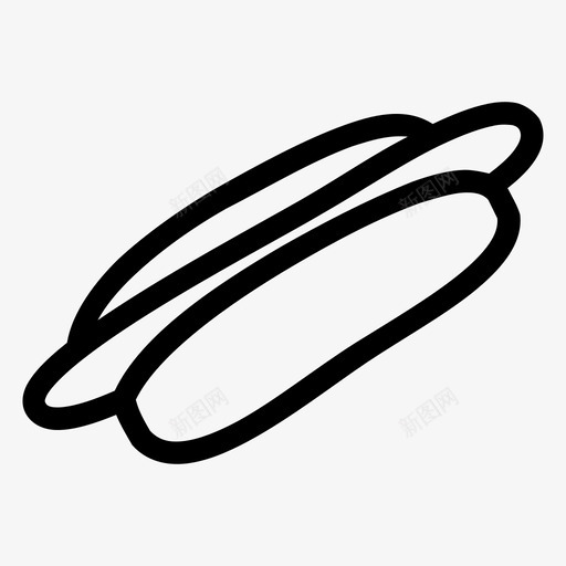 热狗面包吃的图标svg_新图网 https://ixintu.com 吃的 热狗 面包 食物 饭 香肠