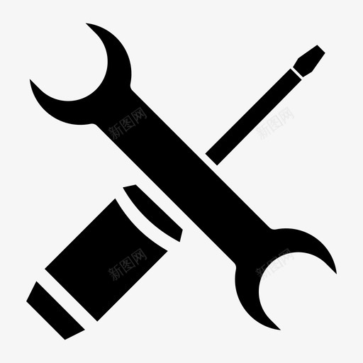 设置配置修复图标svg_新图网 https://ixintu.com 修复 工具 网站托管字形图标 设置 配置