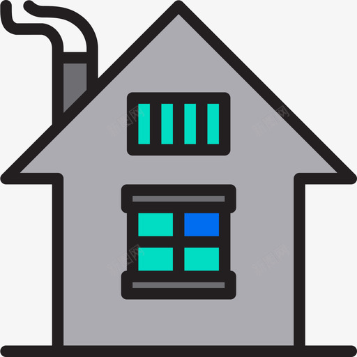 住宅房地产128线性颜色图标svg_新图网 https://ixintu.com 住宅 房地产128 线性颜色