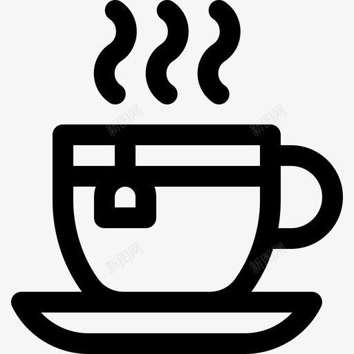 茶杯居家生活5直系图标svg_新图网 https://ixintu.com 居家生活5 直系 茶杯
