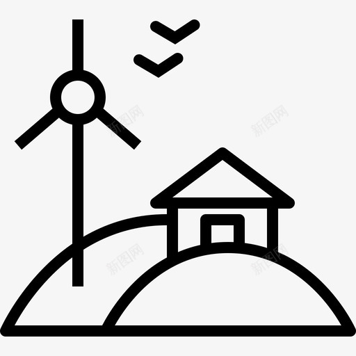 住宅景观45线性图标svg_新图网 https://ixintu.com 住宅 景观45 线性