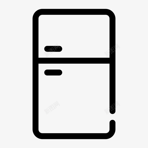 冰箱柜子冷却器图标svg_新图网 https://ixintu.com 冰箱 冷冻机 冷却器 柜子 随机7个间隙介质 食品