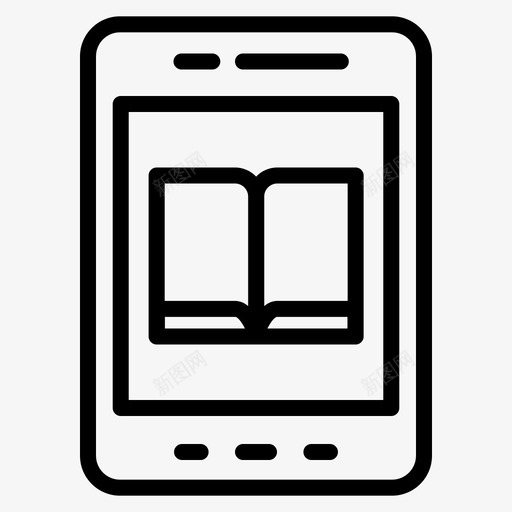 电子学习书籍电子书图标svg_新图网 https://ixintu.com 书籍 在线 在线教育 小工具 教育 电子书 电子学习