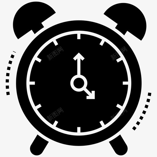 闹钟收音机闹钟唤醒睡眠者图标svg_新图网 https://ixintu.com 唤醒睡眠者 技术设备字形图标 收音机闹钟 铃声手表 闹钟