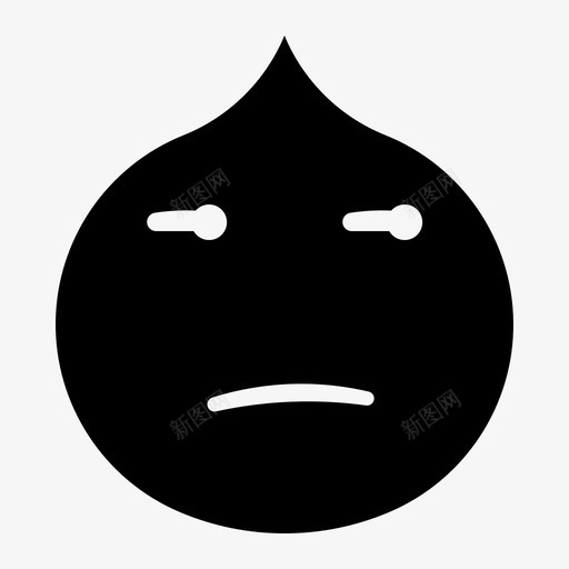 斜视情感脸图标svg_新图网 https://ixintu.com 情感 斜视 脸 表情