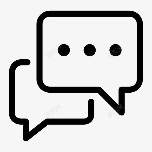 言语泡沫对话输入图标svg_新图网 https://ixintu.com 信息 回应 对话 观点 言语泡沫 输入