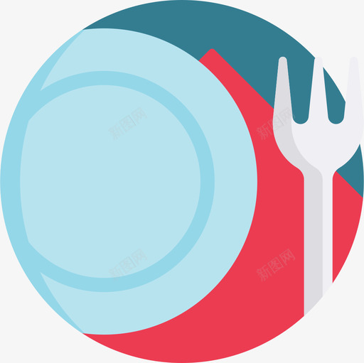 餐盘食品111扁平图标svg_新图网 https://ixintu.com 扁平 食品111 餐盘