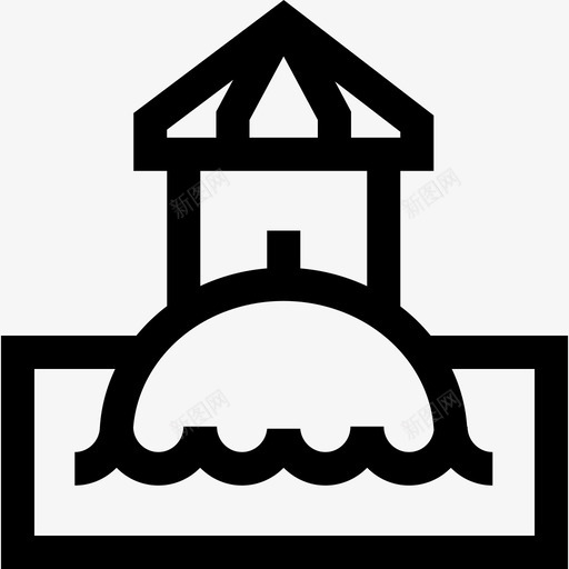酒吧水上公园4线性图标svg_新图网 https://ixintu.com 水上公园4 线性 酒吧