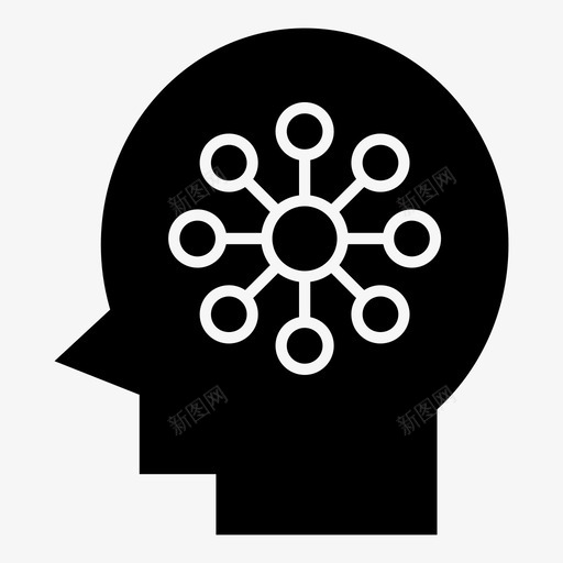 大脑思维机器学习黑暗图标svg_新图网 https://ixintu.com 大脑 思维 机器学习黑暗