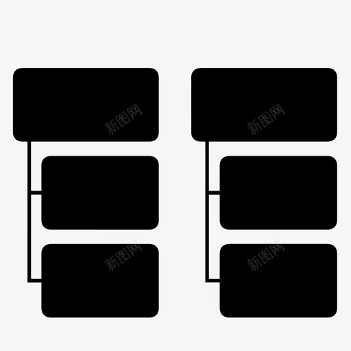 层次结构中断组件图标svg_新图网 https://ixintu.com 中断 件 层次结构 组件 部件