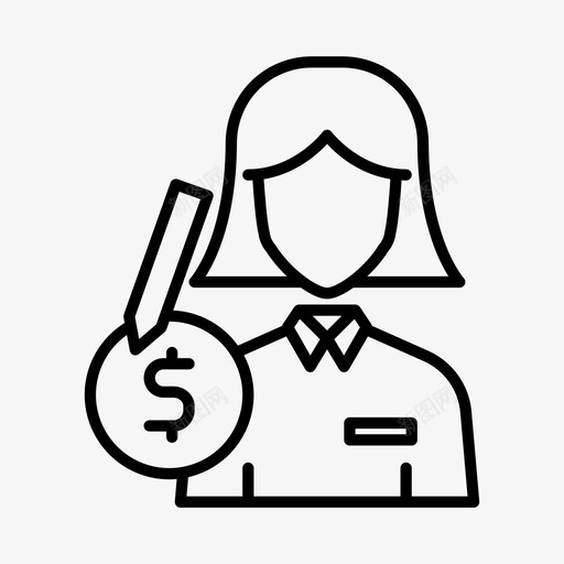 会计头像商业图标svg_新图网 https://ixintu.com 会计 商业 头像 财务