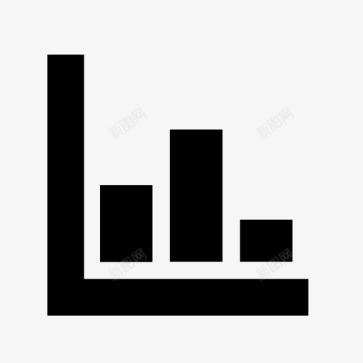 指标下降条形图业务图标svg_新图网 https://ixintu.com 业务 指标下降 条形图 统计