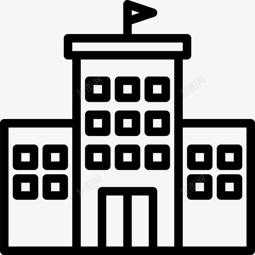 大楼商业管理30直线图标svg_新图网 https://ixintu.com 商业管理30 大楼 直线