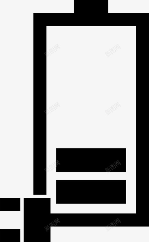 电池充电低功率图标svg_新图网 https://ixintu.com 低功率 充电 电池