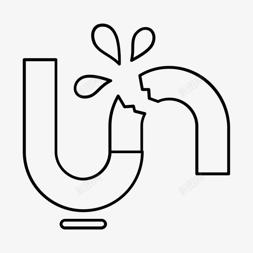 管道破裂svg_新图网 https://ixintu.com 管道破裂