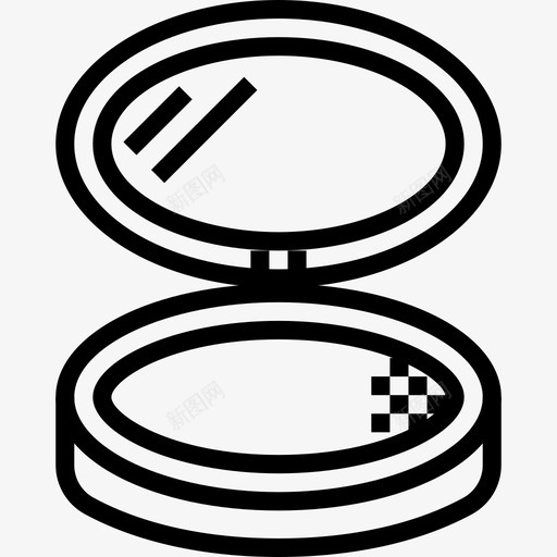 粉末化妆品线状图标svg_新图网 https://ixintu.com 化妆品 粉末 线状