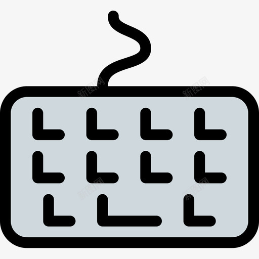 键盘基本图标5线颜色svg_新图网 https://ixintu.com 基本图标5 线颜色 键盘