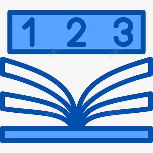 会计账簿数学5蓝色图标svg_新图网 https://ixintu.com 会计账簿 数学5 蓝色
