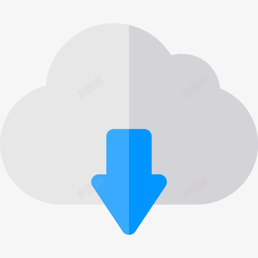 云媒体技术平面图标svg_新图网 https://ixintu.com 云下载 媒体技术 平面