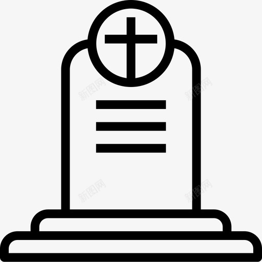 坟墓万圣节90直系图标svg_新图网 https://ixintu.com 万圣节90 坟墓 直系