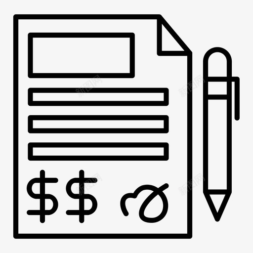 贷款协议业务合同图标svg_新图网 https://ixintu.com 业务 合同 员工 工作 财务 财务概要 贷款协议